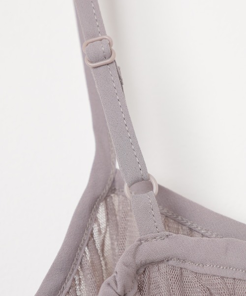 Honeys（ハニーズ）の「チュールキャミソール（Tシャツ/カットソー・レディース・ピンク/チャコールグレー/アイボリー/ブラック・M/LL/S/L）」の15枚目の写真