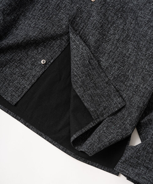 417 EDIFICE（フォーワンセブンエディフィス）の「【LE JAPON】 Akita ワンピースオープンカラーシャツ（シャツ/ブラウス・メンズ・ブラック/ブルー系その他・MEDIUM/LARGE/SMALL）」の13枚目の写真