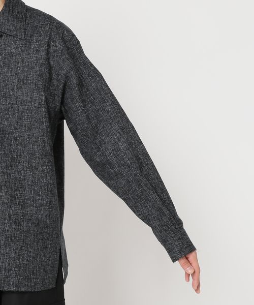 417 EDIFICE（フォーワンセブンエディフィス）の「【LE JAPON】 Akita ワンピースオープンカラーシャツ（シャツ/ブラウス・メンズ・ブラック/ブルー系その他・MEDIUM/LARGE/SMALL）」の3枚目の写真