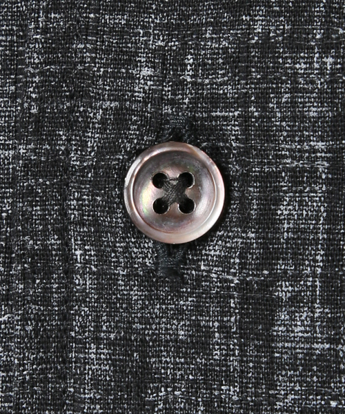 417 EDIFICE（フォーワンセブンエディフィス）の「【LE JAPON】 Akita ワンピースオープンカラーシャツ（シャツ/ブラウス・メンズ・ブラック/ブルー系その他・MEDIUM/LARGE/SMALL）」の6枚目の写真