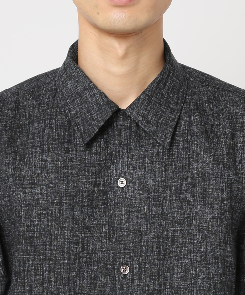 417 EDIFICE（フォーワンセブンエディフィス）の「【LE JAPON】 Akita ワンピースオープンカラーシャツ（シャツ/ブラウス・メンズ・ブラック/ブルー系その他・MEDIUM/LARGE/SMALL）」の7枚目の写真