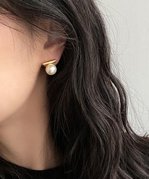 ソリッド パール メタリック バー ピアス