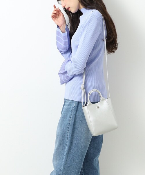 OPAQUE.CLIP（オペークドットクリップ）の「◆≪ヒルナンデス！で紹介≫ スムースミニショルダーバッグ【軽量】（ショルダーバッグ・レディース・ブラック/シルバー/アイボリー/ベージュ・00）」の5枚目の写真