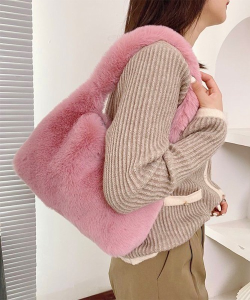Miniministore(ミニミニストア)の「ファートートバッグ ハンドバッグ 韓国(トートバッグ・レディース・ベージュ/ライトグレー/ピンク/アイボリー/ブラック・フリー)」の14枚目の写真