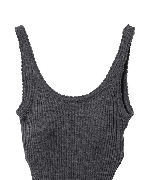 beautiful people（ビューティフルピープル）の「beautiful people sheer rib jersey bra top 1335310007（その他アンダーウェア/インナー・レディース・グレー/ブラック・36）」の4枚目の写真
