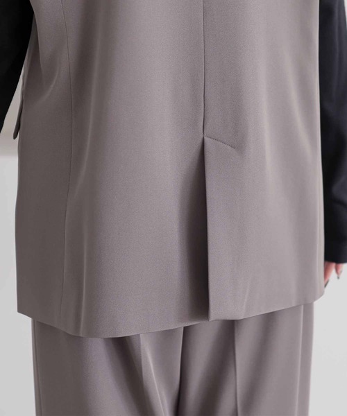 n'OrLABEL（ノアールレーベル）の「【セットアップ対応】『ツイルテーラードジレベスト』（ベスト・レディース・ブラック/グレー・1/2）」の10枚目の写真