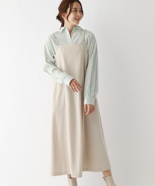 GLOBAL WORK(グローバルワーク)の「スゴラクストレッチキャミワンピース/976090(ワンピース・レディース・チャコール/ブラック/モカ/アイボリー・SHORT/REGULAR)」の14枚目の写真