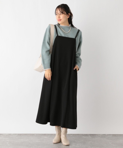 GLOBAL WORK(グローバルワーク)の「スゴラクストレッチキャミワンピース/976090(ワンピース・レディース・チャコール/ブラック/モカ/アイボリー・SHORT/REGULAR)」の16枚目の写真