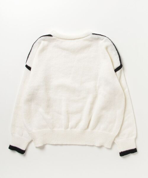 ニット セーター a.n.l アウトキリング配色ニット レディース ニット セーター a.n.l アウトキリング配色ニット レディース