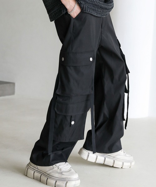 セール】ダブルサイドレースドレープワイド2wayカーゴパンツ（カーゴ