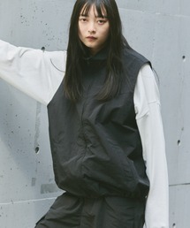 flaner | Loose nylon zip vest / ルーズナイロンジップベスト(ベスト)