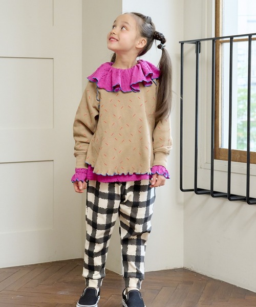 HOGAN RANCH WEAR（ホーガンランチウエア）の「ニットサッカーフリルカラーカットソー（80～150cm）（Tシャツ/カットソー・キッズ・ライトグレー/レッド/ブルー/パープル・90/100/110/120/130/140/150/80）」の19枚目の写真