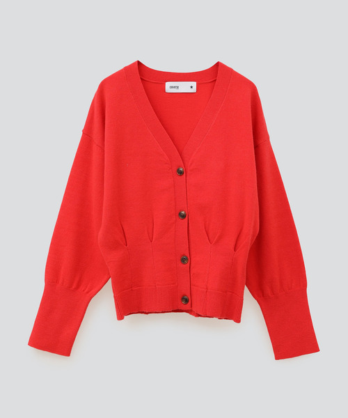 CONVERSE TOKYO（コンバーストウキョウ）の「WAIST TACK SHORT KNIT CARDIGAN（カーディガン/ボレロ・レディース・ベージュ/レッド/グリーン・FREE）」の21枚目の写真