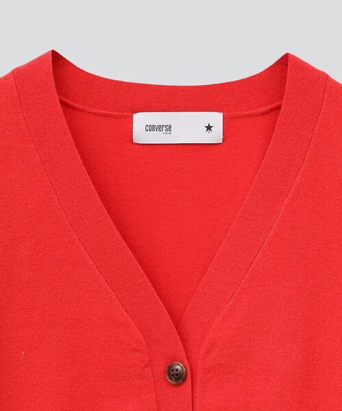 CONVERSE TOKYO（コンバーストウキョウ）の「WAIST TACK SHORT KNIT CARDIGAN（カーディガン/ボレロ・レディース・ベージュ/レッド/グリーン・FREE）」の18枚目の写真