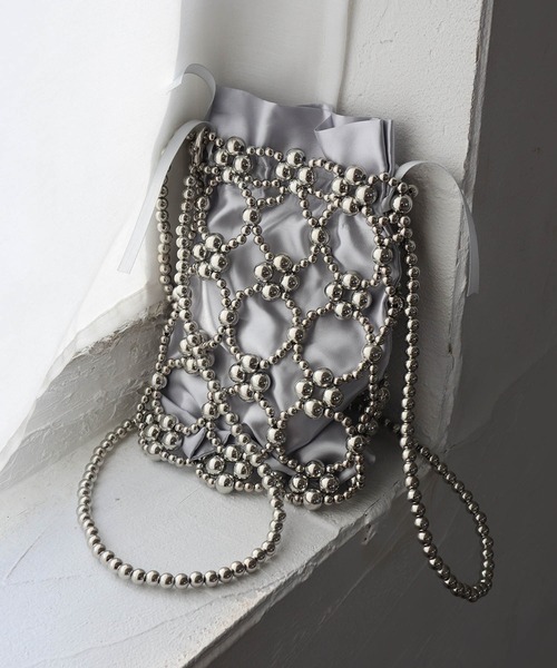 Dorry Doll（ドリードール）の「パールバッグ（ショルダーバッグ・レディース・ブラック/オフホワイト/シルバー・FREE）」の3枚目の写真