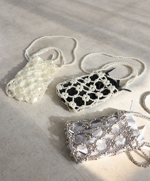 Dorry Doll（ドリードール）の「パールバッグ（ショルダーバッグ・レディース・ブラック/オフホワイト/シルバー・FREE）」の12枚目の写真