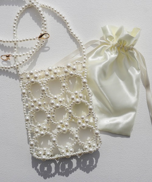 Dorry Doll（ドリードール）の「パールバッグ（ショルダーバッグ・レディース・ブラック/オフホワイト/シルバー・FREE）」の14枚目の写真