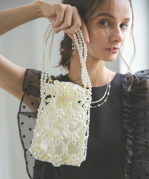 Dorry Doll（ドリードール）の「パールバッグ（ショルダーバッグ・レディース・ブラック/オフホワイト/シルバー・FREE）」の6枚目の写真