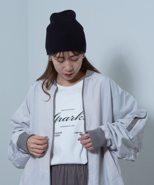 COLONY 2139(コロニートゥーワンスリーナイン)の「アクリルニット帽(ニットキャップ/ビーニー・レディース・ホワイト/ブラック/ネイビー/グレー・FREE)」の3枚目の写真