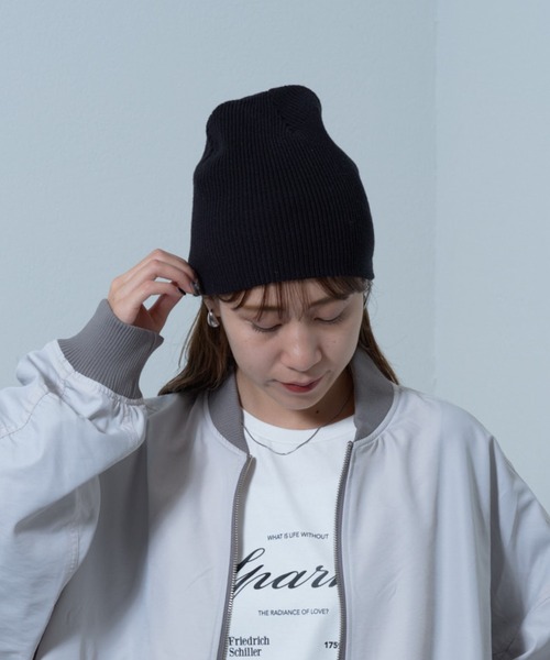COLONY 2139(コロニートゥーワンスリーナイン)の「アクリルニット帽(ニットキャップ/ビーニー・レディース・ホワイト/ブラック/ネイビー/グレー・FREE)」の21枚目の写真