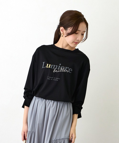 NICOLE white（ニコルホワイト）の「ロゴ入りロングスリーブTEE（金刺繍／パール）の2タイプ（Tシャツ/カットソー・レディース・その他1/その他2/その他3/その他4・FREE）」の3枚目の写真