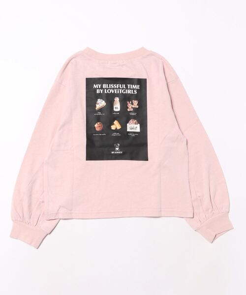 by LOVEiT（バイラビット）の「【WEB限定】バックプリント長袖Tシャツ（Tシャツ/カットソー・キッズ・ブラック/オフホワイト/ピンク・130cm/140cm/150cm/160cm/120cm）」の12枚目の写真