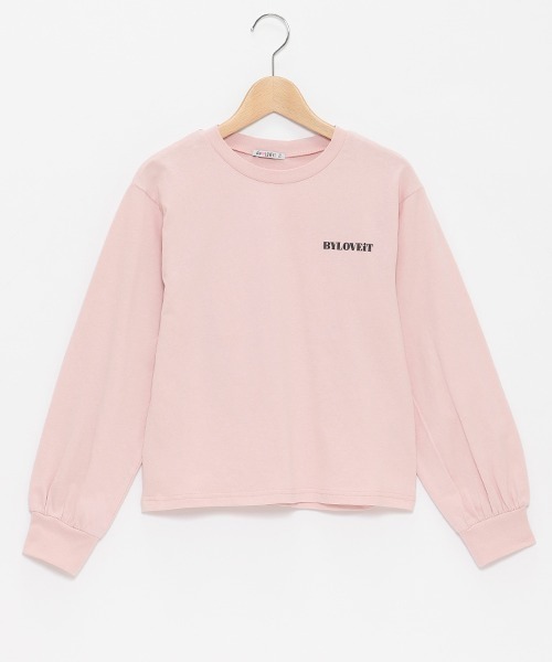 by LOVEiT（バイラビット）の「【WEB限定】バックプリント長袖Tシャツ（Tシャツ/カットソー・キッズ・ブラック/オフホワイト/ピンク・130cm/140cm/150cm/160cm/120cm）」の3枚目の写真