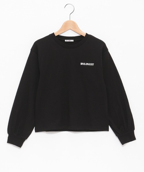 by LOVEiT（バイラビット）の「【WEB限定】バックプリント長袖Tシャツ（Tシャツ/カットソー・キッズ・ブラック/オフホワイト/ピンク・130cm/140cm/150cm/160cm/120cm）」の2枚目の写真