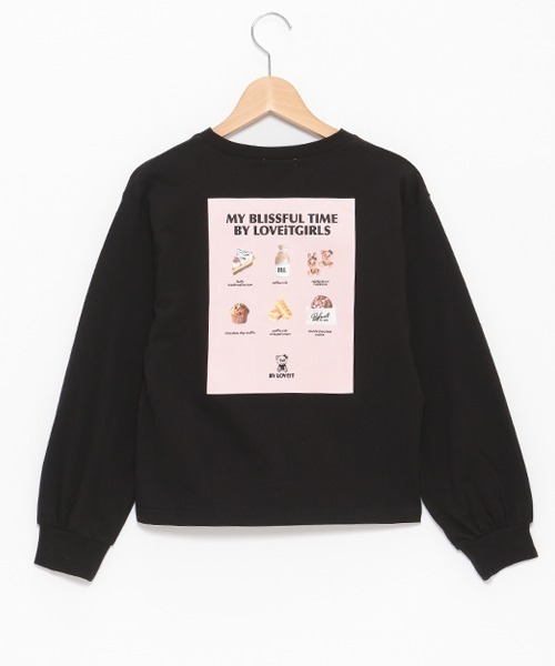 by LOVEiT（バイラビット）の「【WEB限定】バックプリント長袖Tシャツ（Tシャツ/カットソー・キッズ・ブラック/オフホワイト/ピンク・130cm/140cm/150cm/160cm/120cm）」の5枚目の写真