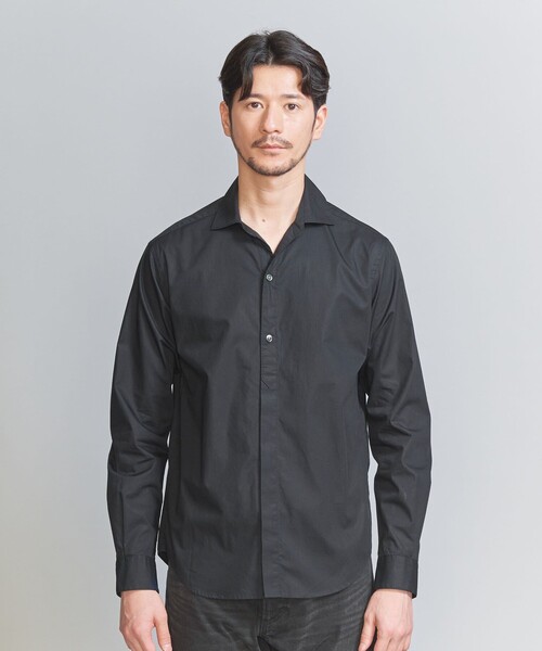 UNITEDARROWSユナイテッドアローズ　長袖シャツ　ハーフボタン綿100% BEAUTY&YOUTH UNITED ARROWS（ビューティーアンドユース