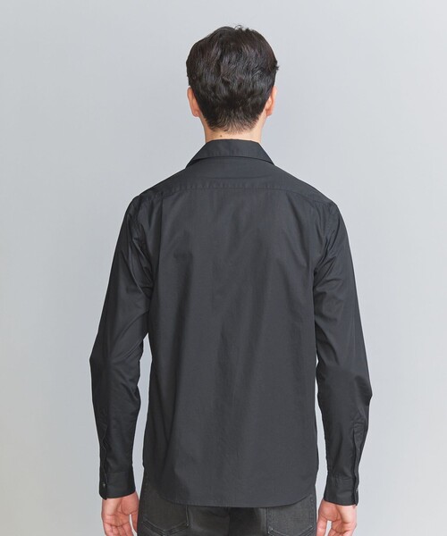 BEAUTY&YOUTH UNITED ARROWS（ビューティーアンドユースユナイテッドアローズ）の「【WEB限定 WARDROBE SMART】コットン ポプリン  ハーフプラケット ワイドカラーシャツ（シャツ/ブラウス・メンズ・コバルトブルー/ホワイト/ネイビー/ブラック・XL/L/M/S）」の16枚目の写真