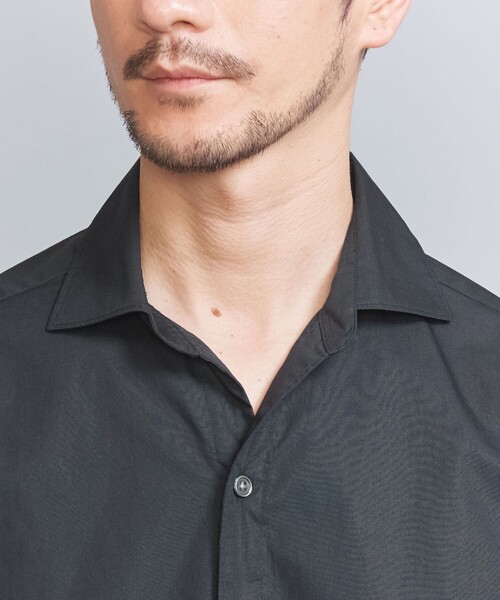 BEAUTY&YOUTH UNITED ARROWS（ビューティーアンドユースユナイテッドアローズ）の「【WEB限定 WARDROBE SMART】コットン ポプリン  ハーフプラケット ワイドカラーシャツ（シャツ/ブラウス・メンズ・コバルトブルー/ホワイト/ネイビー/ブラック・XL/L/M/S）」の17枚目の写真