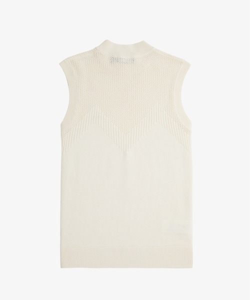 FRED PERRY(フレッドペリー)の「Pointelle Detail Knitted Top(タンクトップ・レディース・ホワイト・10)」の9枚目の写真
