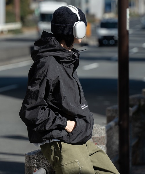 Adoon plain（アドーンプレーン）の「ナイロンアノラックパーカー（ブルゾン・メンズ・チャコールグレー/ブラック・MEDIUM/LARGE）」の22枚目の写真