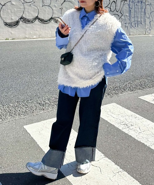 archives（アルシーヴ）の「〈limited〉FEATHER 2WAY VEST（ベスト・レディース・アイボリー/ブルー/グレー・MEDIUM）」の11枚目の写真