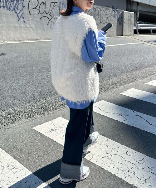 archives（アルシーヴ）の「〈limited〉FEATHER 2WAY VEST（ベスト・レディース・アイボリー/ブルー/グレー・MEDIUM）」の12枚目の写真