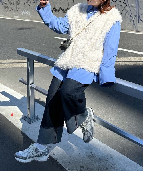 archives（アルシーヴ）の「〈limited〉FEATHER 2WAY VEST（ベスト・レディース・アイボリー/ブルー/グレー・MEDIUM）」の15枚目の写真