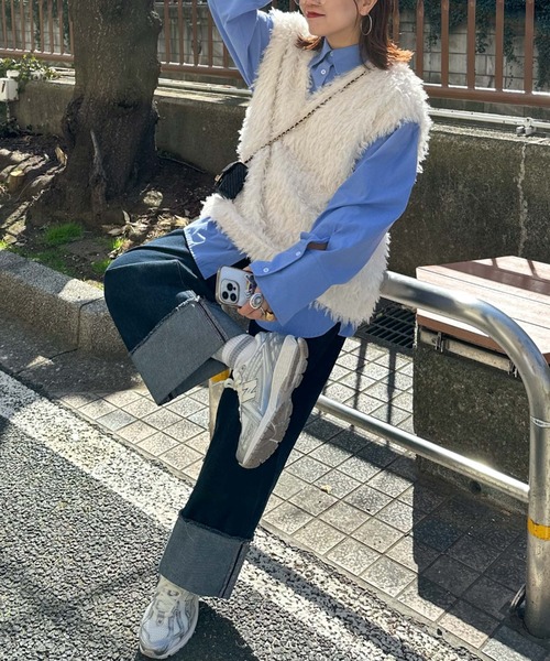 archives（アルシーヴ）の「〈limited〉FEATHER 2WAY VEST（ベスト・レディース・アイボリー/ブルー/グレー・MEDIUM）」の9枚目の写真