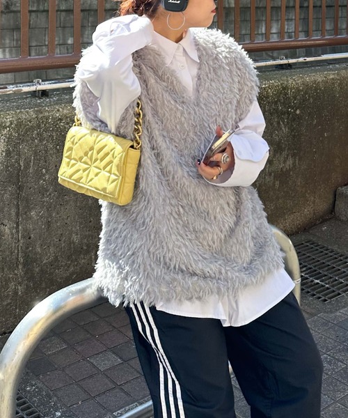 archives（アルシーヴ）の「〈limited〉FEATHER 2WAY VEST（ベスト・レディース・アイボリー/ブルー/グレー・MEDIUM）」の20枚目の写真