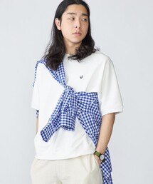 【WEB限定】SHIPS: ワンポイント ロゴ スーピマコットン ラグラン スウェット Tシャツ