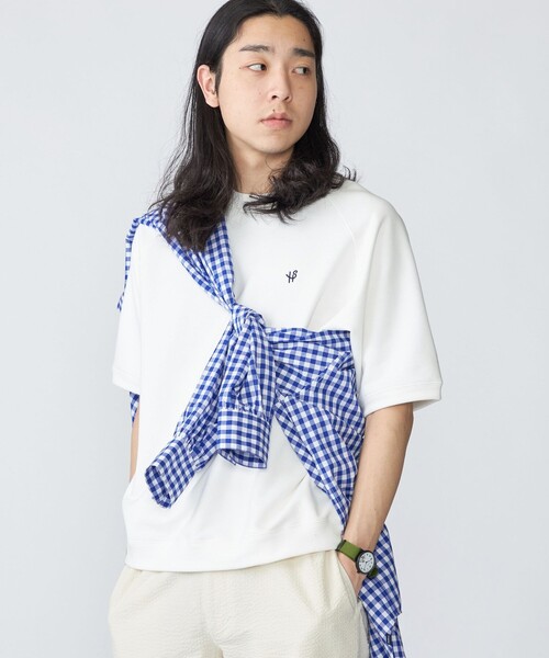 SHIPS(シップス)の「【WEB限定】SHIPS: ワンポイント ロゴ スーピマコットン ラグラン スウェット Tシャツ(Tシャツ/カットソー・メンズ・ネイビー/グレー/ナチュラル・SMALL/MEDIUM/LARGE/X-LARGE)」の2枚目の写真