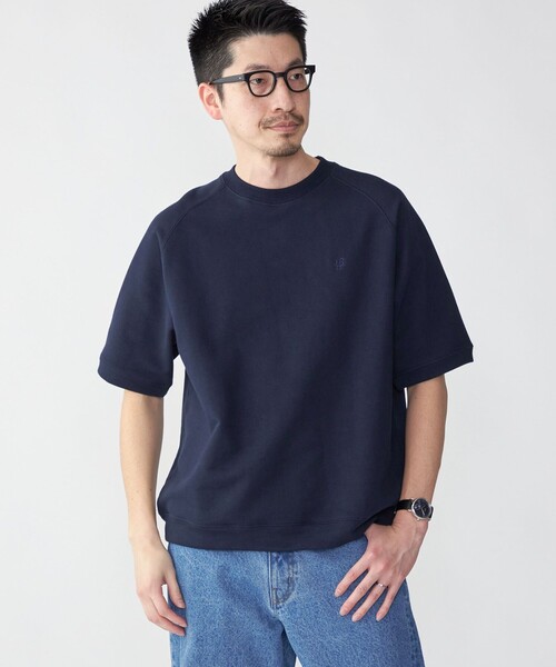 SHIPS(シップス)の「【WEB限定】SHIPS: ワンポイント ロゴ スーピマコットン ラグラン スウェット Tシャツ(Tシャツ/カットソー・メンズ・ネイビー/グレー/ナチュラル・SMALL/MEDIUM/LARGE/X-LARGE)」の3枚目の写真