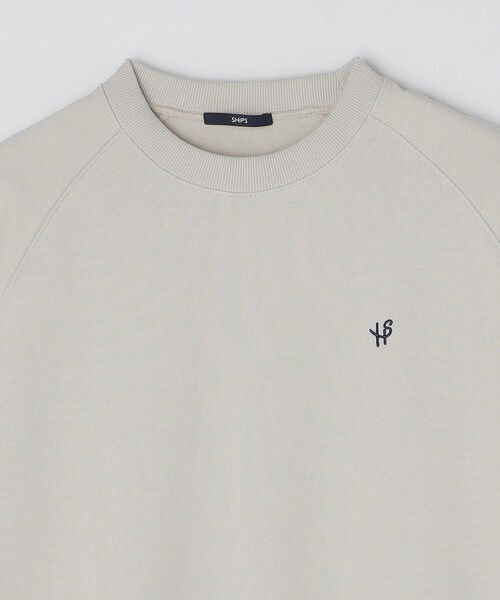 SHIPS(シップス)の「【WEB限定】SHIPS: ワンポイント ロゴ スーピマコットン ラグラン スウェット Tシャツ(Tシャツ/カットソー・メンズ・ネイビー/グレー/ナチュラル・SMALL/MEDIUM/LARGE/X-LARGE)」の4枚目の写真