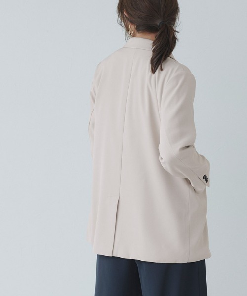 Pierrot（ピエロ）の「ダブルボタンジャケット（テーラードジャケット・レディース・ライトベージュ/ネイビー/チェック・M/L）」の18枚目の写真