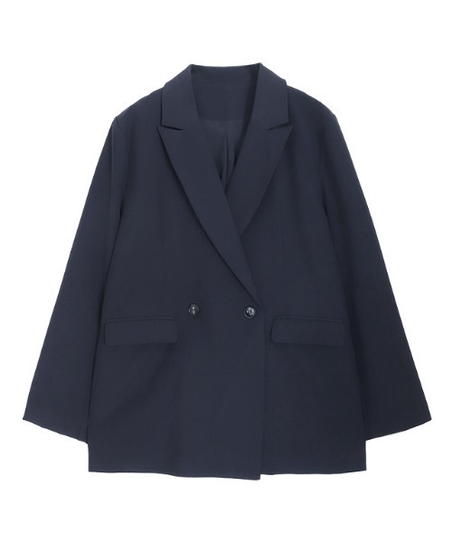 Pierrot（ピエロ）の「ダブルボタンジャケット（テーラードジャケット・レディース・ライトベージュ/ネイビー/チェック・M/L）」の15枚目の写真