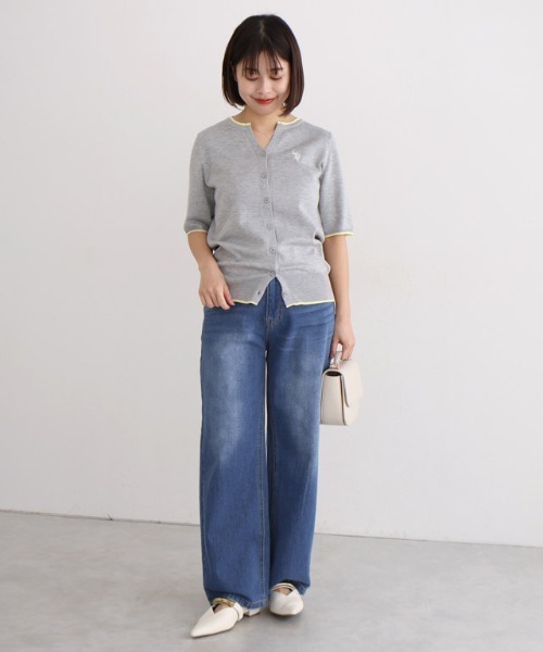 Pierrot(ピエロ)の「デニムワイドパンツ(デニムパンツ・レディース・ブラック/ブルー/サックスブルー/グレー・PM/L/M/S/PS/PL/LL/TL/TM)」の21枚目の写真