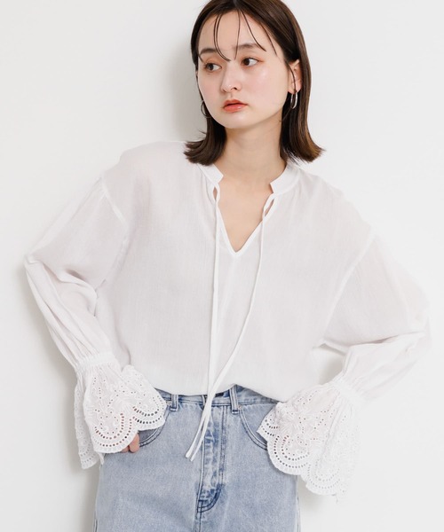 セール】スカラップレースヨウリュウブラウス（シャツ/ブラウス