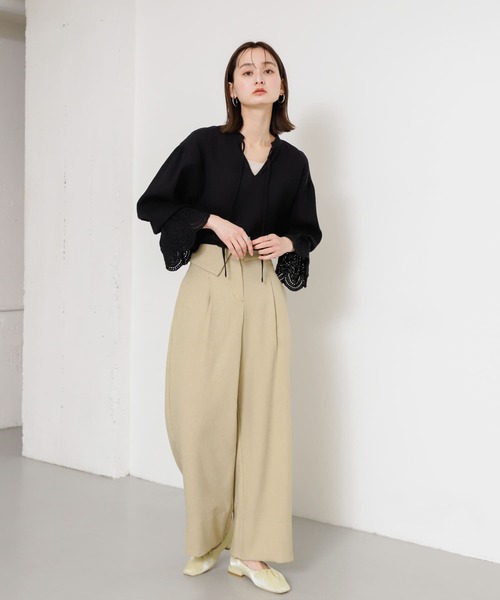 SENSE OF PLACE by URBAN RESEARCH（センスオブプレイスバイアーバンリサーチ）の「スカラップレースヨウリュウブラウス（シャツ/ブラウス・レディース・レッド/オフホワイト/ブラック・ONE）」の11枚目の写真