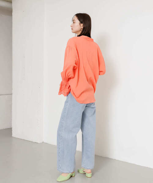 SENSE OF PLACE by URBAN RESEARCH（センスオブプレイスバイアーバンリサーチ）の「スカラップレースヨウリュウブラウス（シャツ/ブラウス・レディース・レッド/オフホワイト/ブラック・ONE）」の15枚目の写真