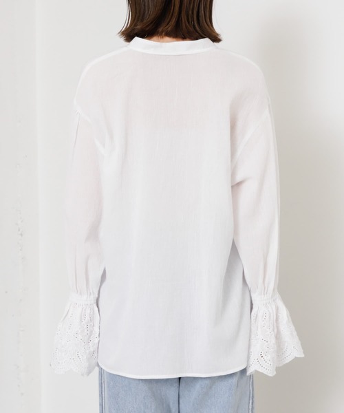 SENSE OF PLACE by URBAN RESEARCH（センスオブプレイスバイアーバンリサーチ）の「スカラップレースヨウリュウブラウス（シャツ/ブラウス・レディース・レッド/オフホワイト/ブラック・ONE）」の18枚目の写真